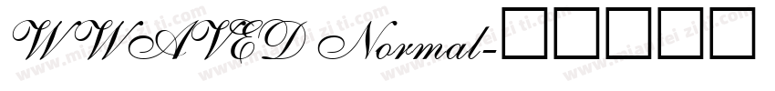 W WAVED Normal字体转换